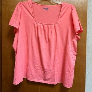 Basic Editions Coral Short Sleeve Top